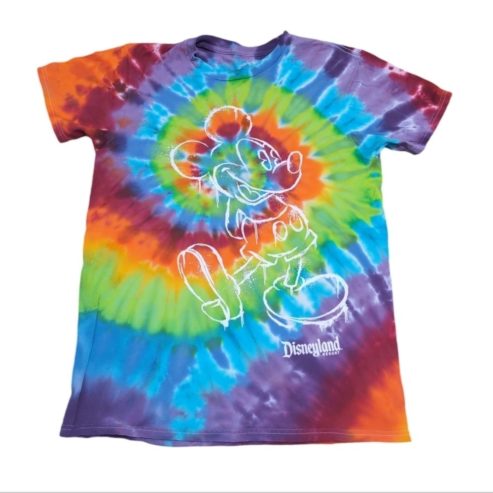 Disneyland Resort Spiral Tie Dye T-Shirt Mickey Mouse women's size Small - Picture 1 of 5